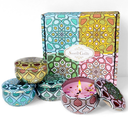 AmbraLumina 2.2 Ounce Small Jar Flower Sprinkling Candles-2