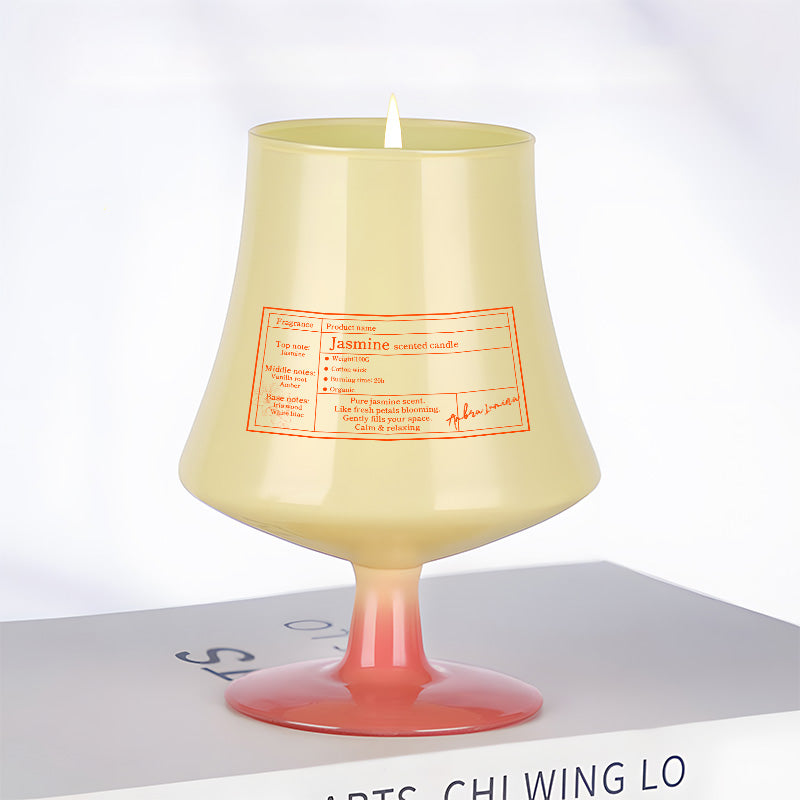 Custom OEM Trumpet Glass Candle Vessels – Waisted Design for Scented Candles - AmbraLumina