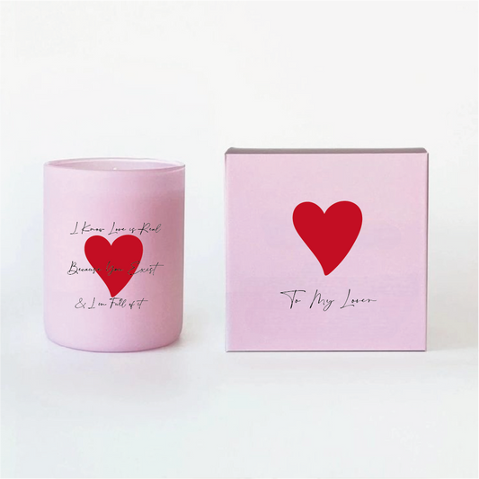 AmbraLumina Valentine's Day Glass Aroma Candle
