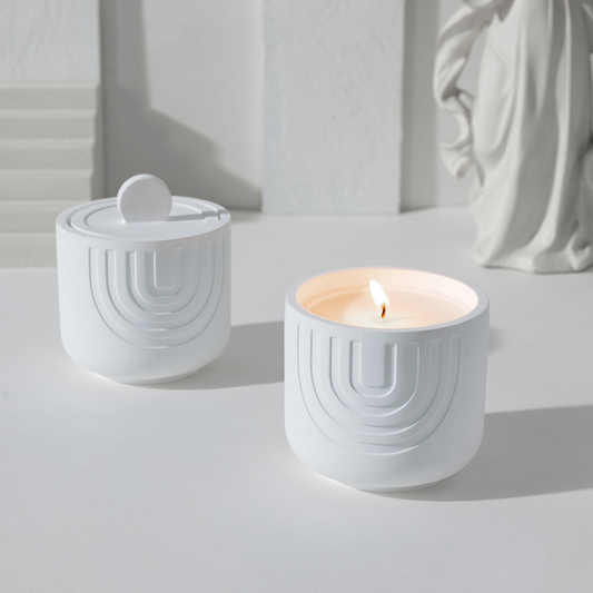 U-shaped Gypsum Cup Aromatherapy Candle - AmbraLumina