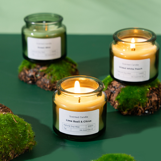 Artisanal Forest Scent Candle - 175g Organic Soy Wax in Recyclable Glass Jar