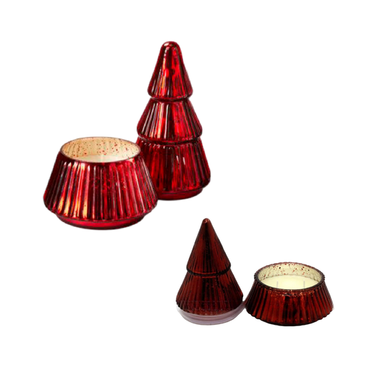 AmbraLumina Christmas tree glass jar aromatherapy