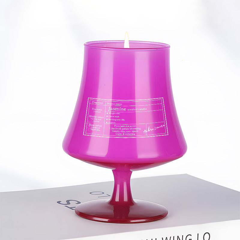 Custom OEM Trumpet Glass Candle Vessels – Waisted Design for Scented Candles - AmbraLumina