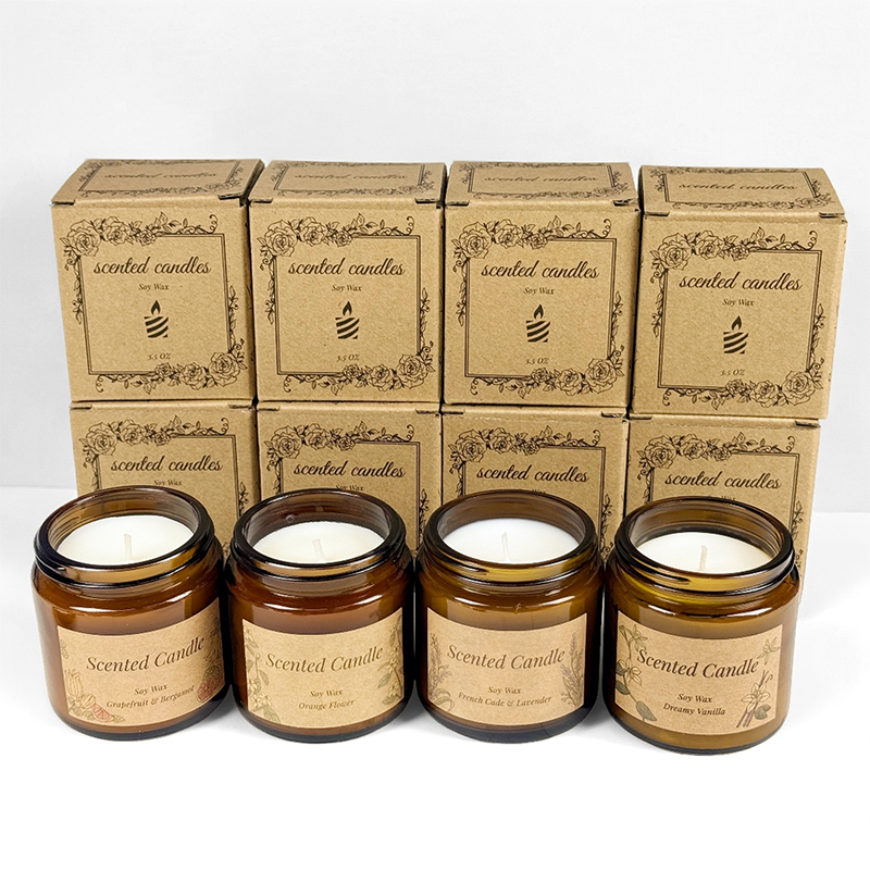 3.5 Ounce Glass Aromatherapy Candle - AmbraLumina