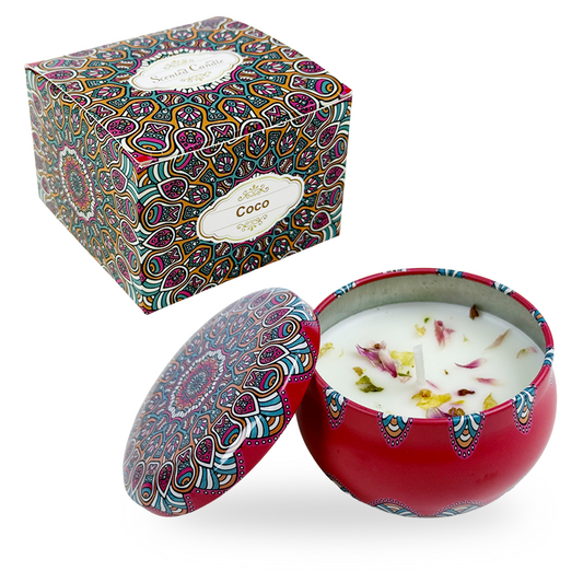 2.2 Ounce Folk Style Small Jar with Flower Scattering (Single Pack)