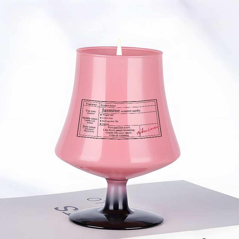 Custom OEM Trumpet Glass Candle Vessels – Waisted Design for Scented Candles - AmbraLumina