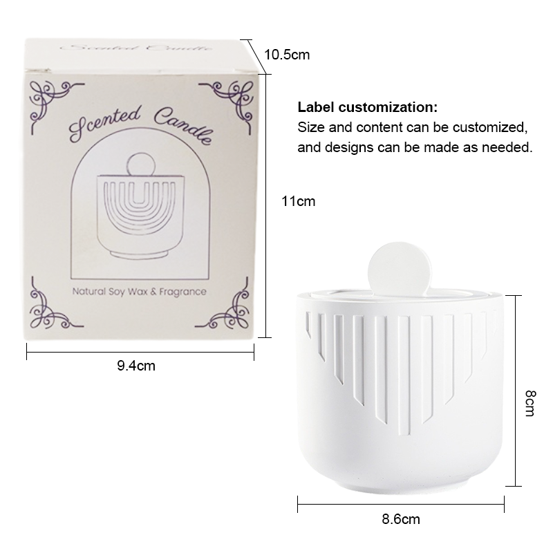 U-shaped Gypsum Cup Aromatherapy Candle - AmbraLumina