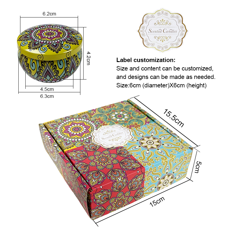 2.2-ounce Xinjiang Yili Small Jar Flower Aromatherapy Candle Set - 4-Piece for Cozy Ambiance - AmbraLumina