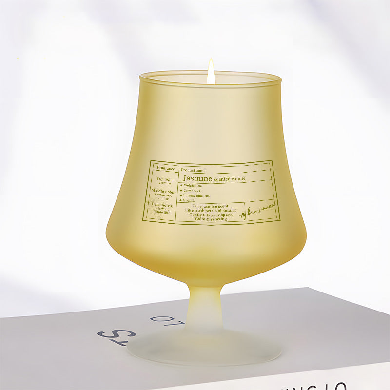Custom OEM Trumpet Glass Candle Vessels – Waisted Design for Scented Candles - AmbraLumina