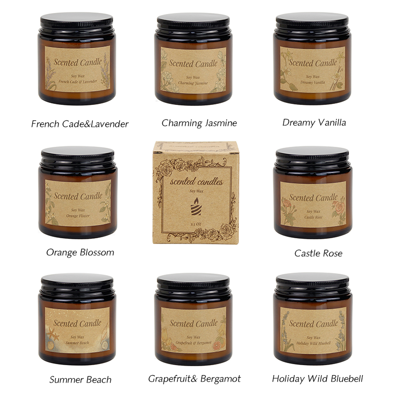 3.5 Ounce Glass Aromatherapy Candle - AmbraLumina