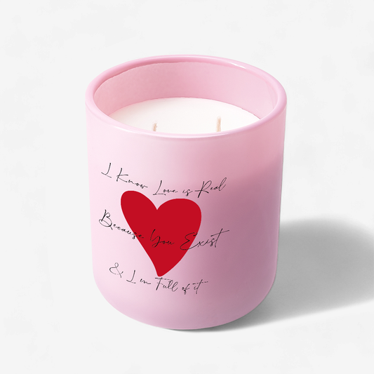 AmbraLumina Valentine's Day Glass Aroma Candle