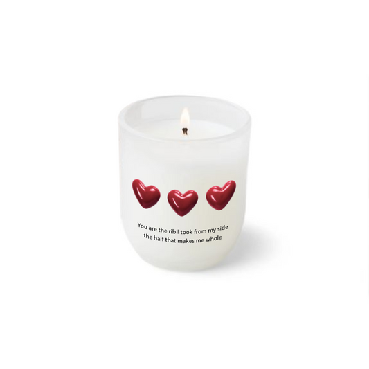 Romantic Valentine's Day Glass Aroma Candle for a Cozy and Inviting Atmosphere - AmbraLumina