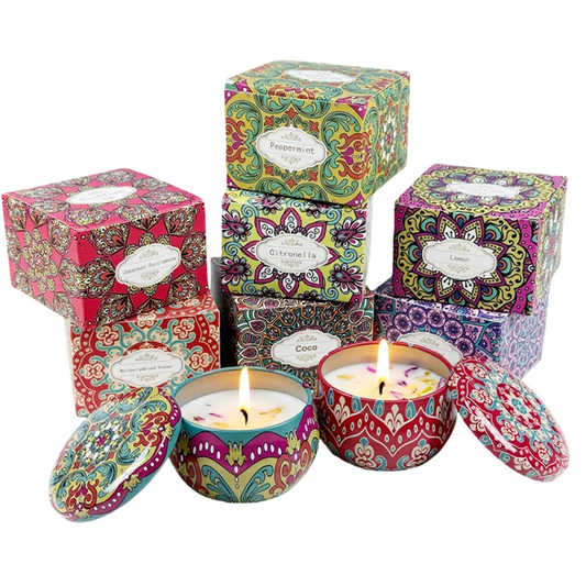 2.2 Ounce Folk Style Small Jar with Flower Scattering (Single Pack)