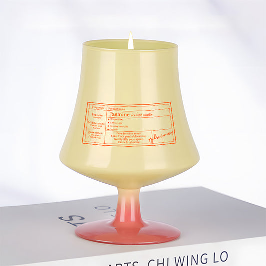 Custom OEM Trumpet Glass Candle Vessels – Waisted Design for Scented Candles - AmbraLumina