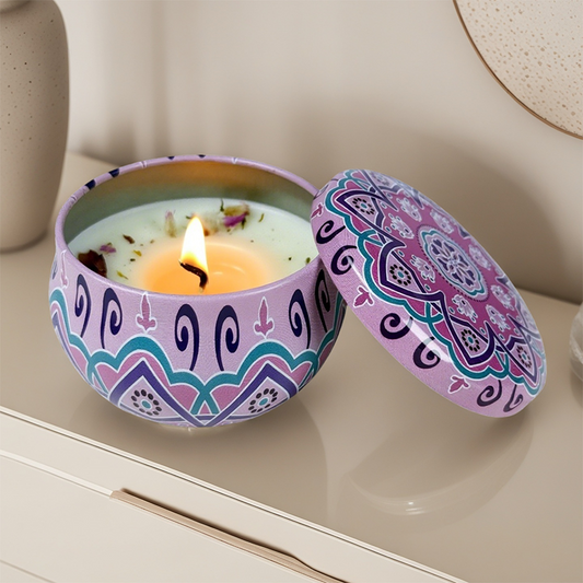 Illuminate Your Space with 2.2 Ounce Dried Flower Aromatherapy Candle - Perfect for Any Occasion - AmbraLumina