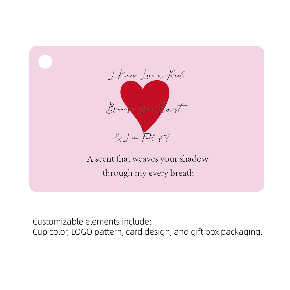 AmbraLumina Valentine's Day Glass Aroma Candle