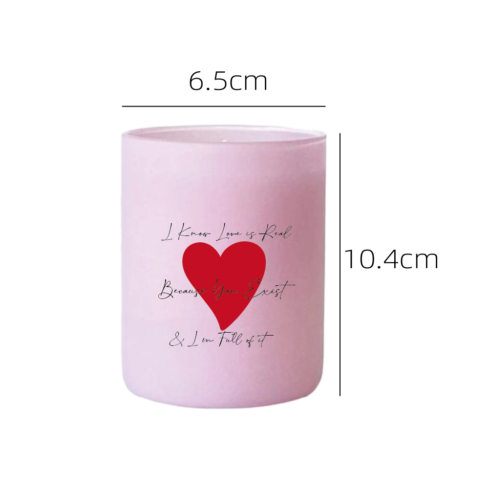 AmbraLumina Valentine's Day Glass Aroma Candle