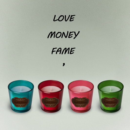 Custom OEM Neo-Classical Luxe Color Blocking Glass Candlle