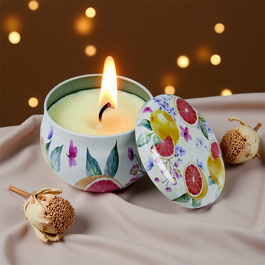 4.4 Ounce Small Jar Fruit 4-Piece Candle Set (Floral-Free) - AmbraLumina