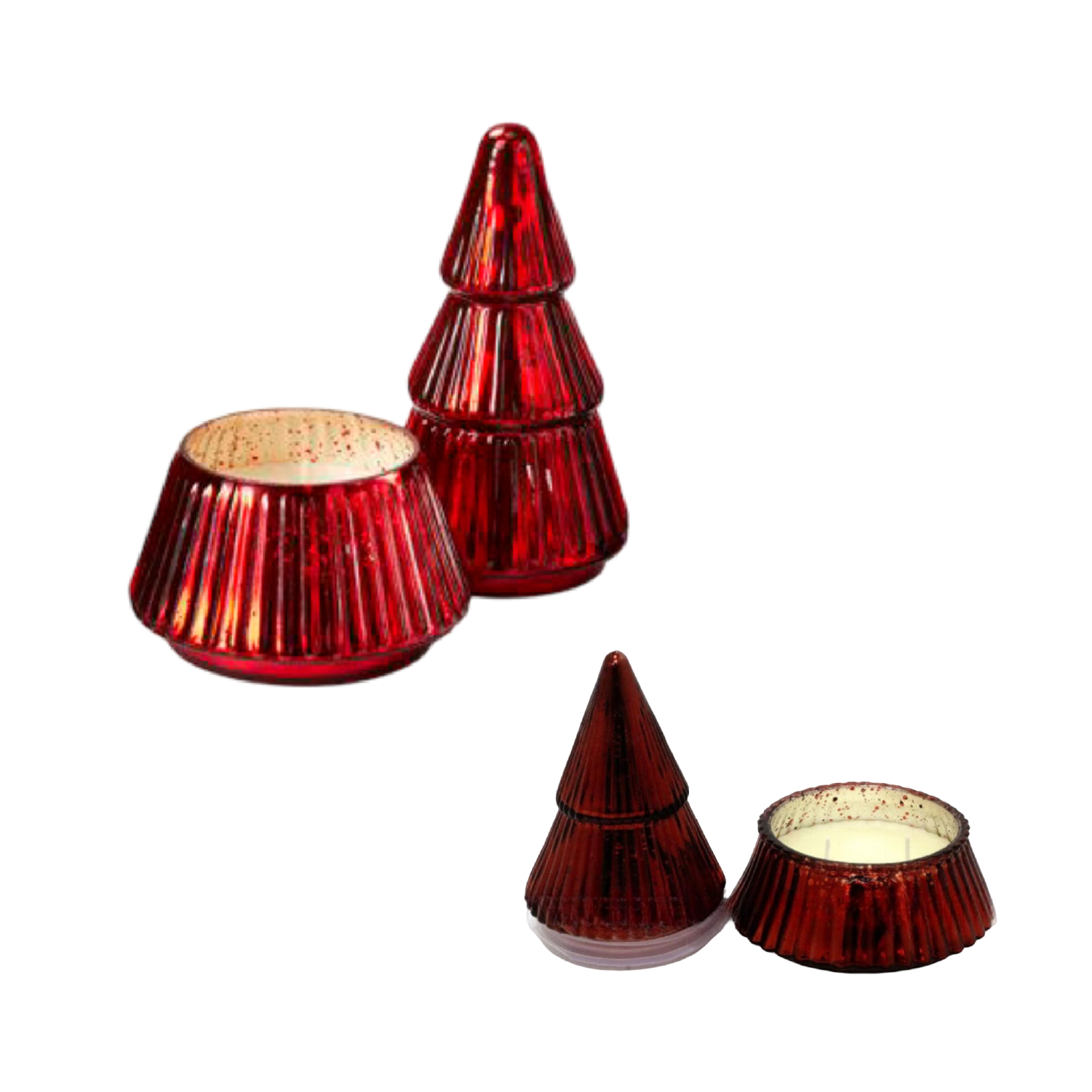 AmbraLumina Christmas tree glass jar aromatherapy
