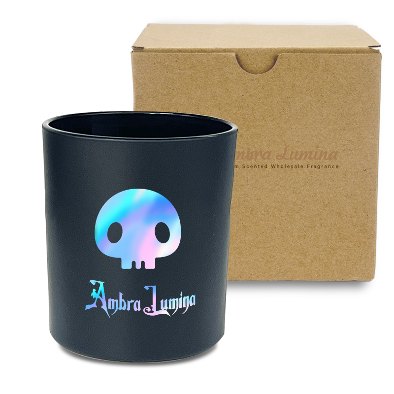 AmbraLumina Halloween Glass Aroma Candle