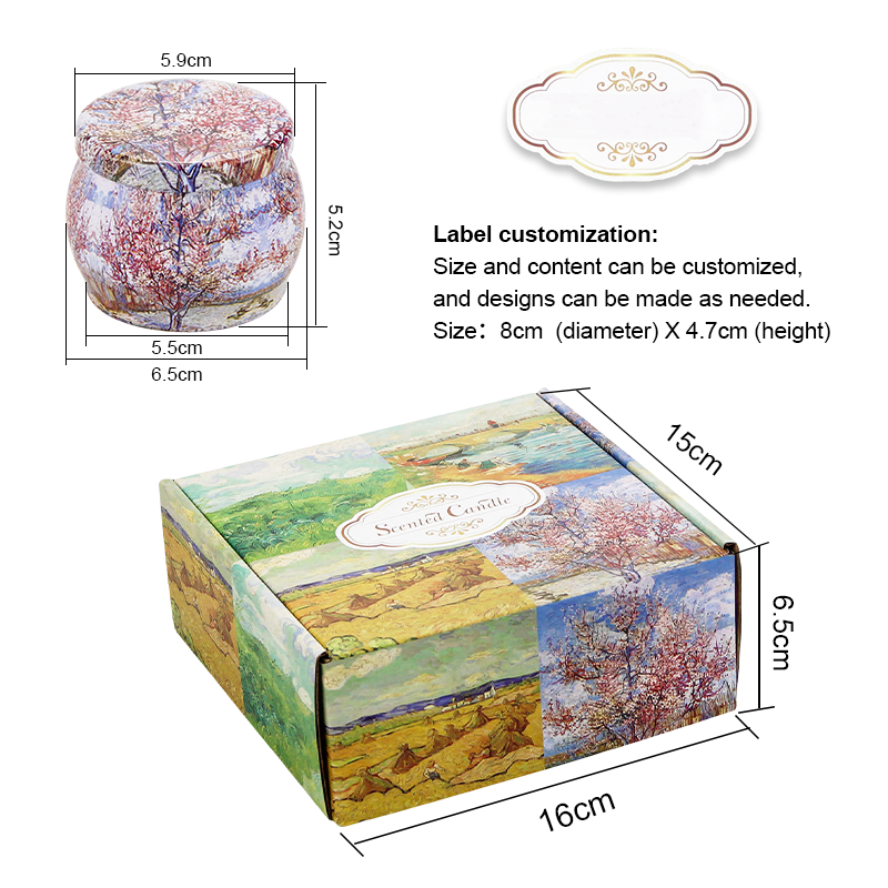 Decorative Art Flower Confetti Candle Gift Set 4-Piece 3.5 oz - AmbraLumina
