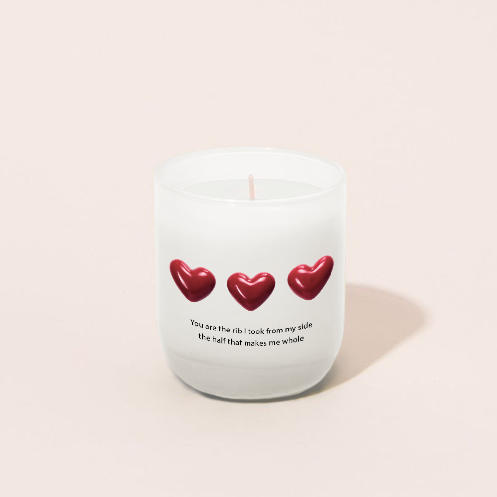 Romantic Valentine's Day Glass Aroma Candle for a Cozy and Inviting Atmosphere - AmbraLumina