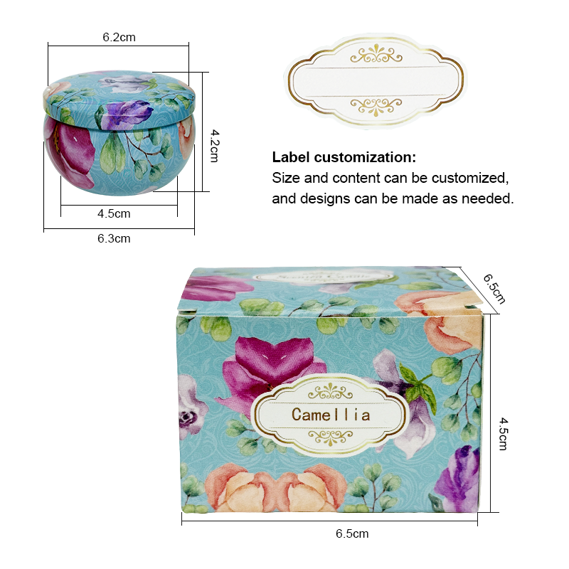 .2oz Flower Petal Canister Candle (Single Pack) – Scattering Flowers & Natural Soy Wax - AmbraLumina