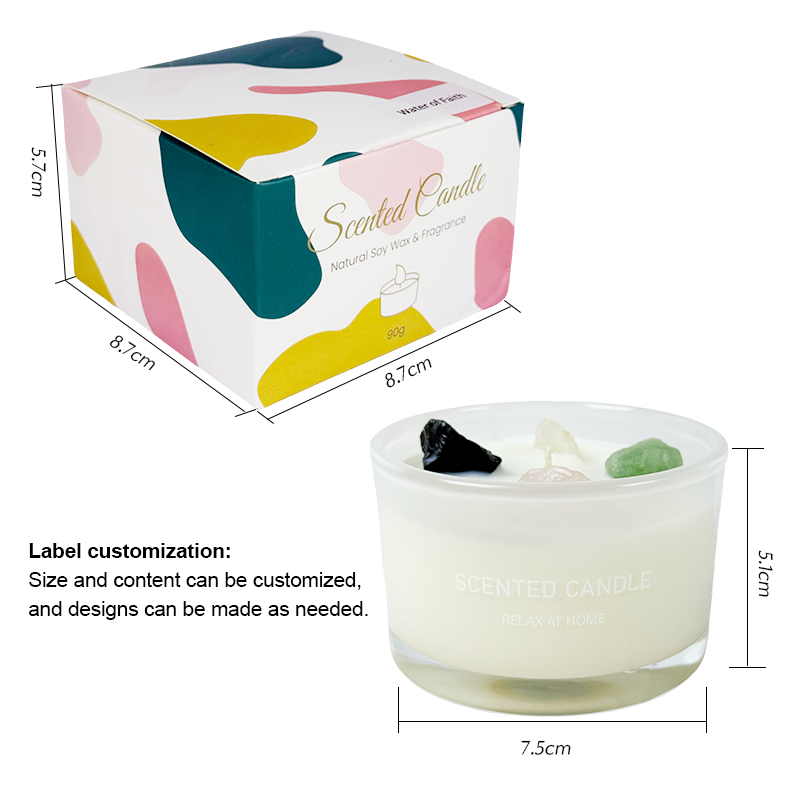 Illuminate Your Space with the Dopamine Mood Fragrance Crystal Stone Candle - AmbraLumina