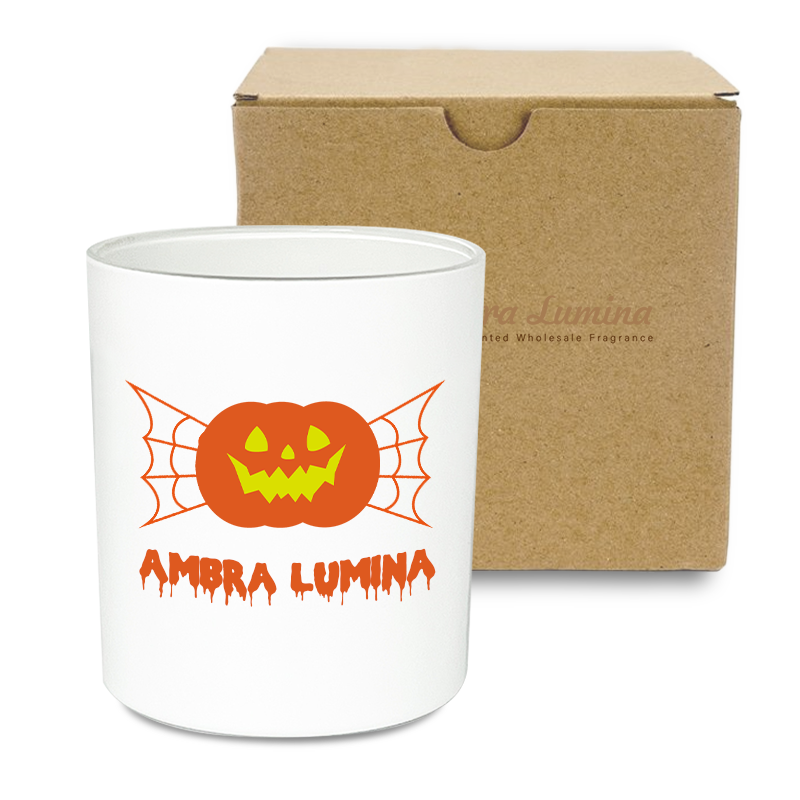 AmbraLumina Halloween Glass Aroma Candle