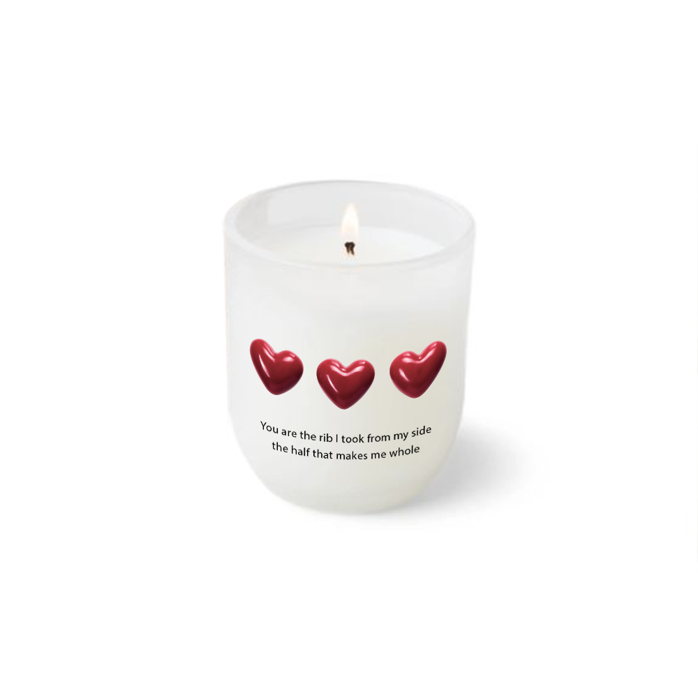 Romantic Valentine's Day Glass Aroma Candle for a Cozy and Inviting Atmosphere - AmbraLumina