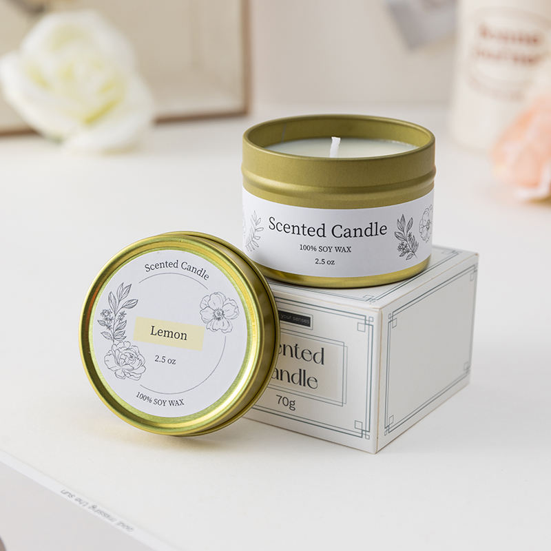 AmbraLumina 2.5-ounce tin can scented candle