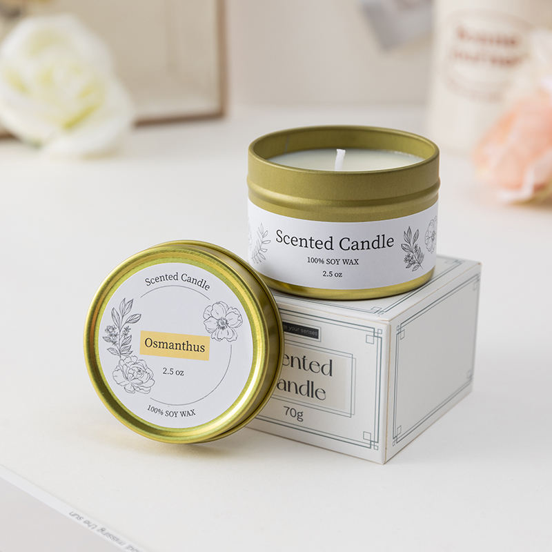 AmbraLumina 2.5-ounce tin can scented candle