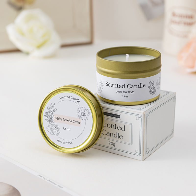 AmbraLumina 2.5-ounce tin can scented candle