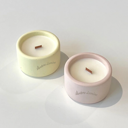 OEM Custom Minimalist Plaster Containers for Scented Candles